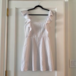 BCBGeneration Ruffle Square Neck Mini Dress